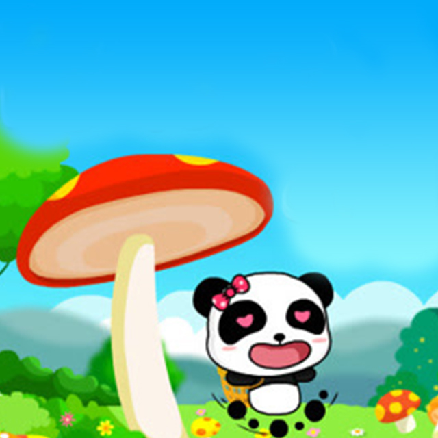 采蘑菇的小姑娘