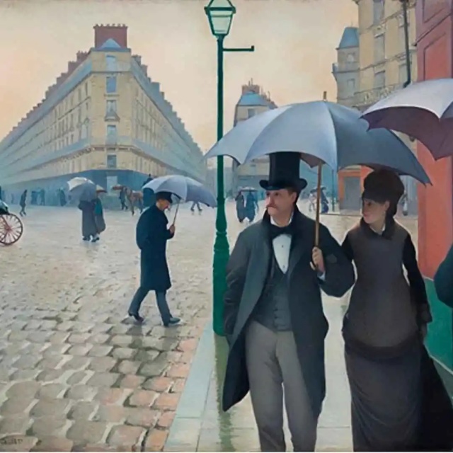 雨天的巴黎街道（Rue de Paris, temps de pluie）